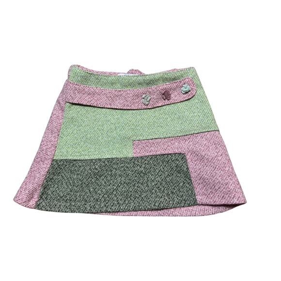 DEUX PAR DEUX Vintage girls skirt, Designer, Paris, size 5, Wool Blend Tweed - Picture 1 of 8